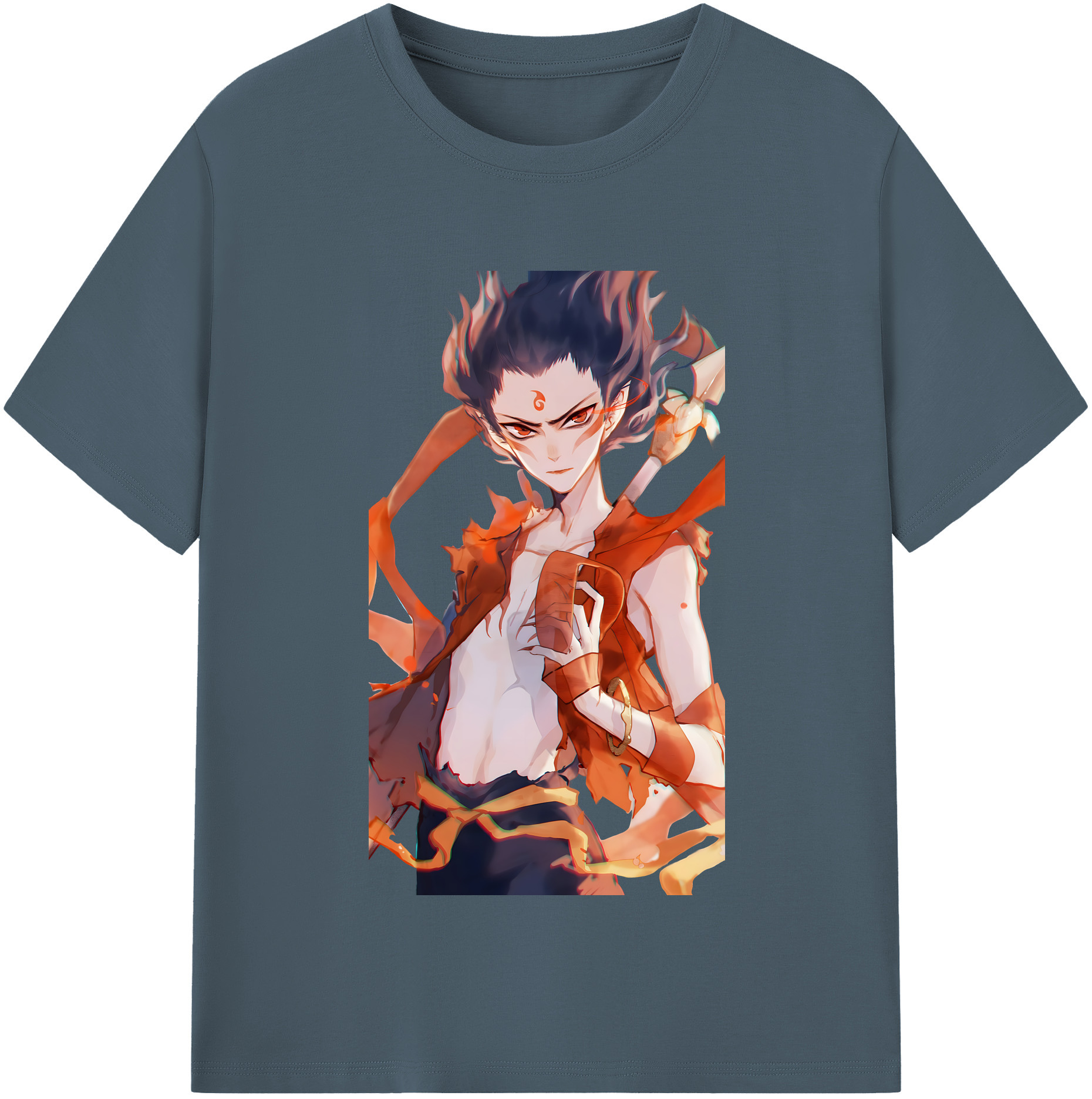 （画像用） Ne Zha 2 ナタ 魔童の大暴れ 綿100％半袖Tシャツ（フロントプリント）